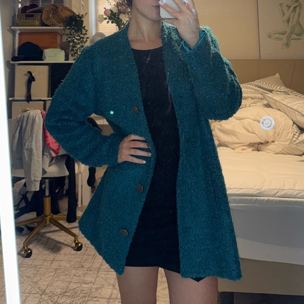 Susan Graver Deep Teal Cardigan